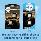 AUTO Air Freshener, Odor-Fighting Automotive Vent Clip, Scented Car Accessories, Long Lasting for Strong Odors, Leather, 2 Count