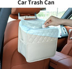 Car Seat Back Hanging Bag Car Document Holder Multi-Pocket Bottle Bag Storage Box Organizer Travel Tidy Pouch Pocket Kids Beige