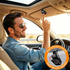 2 Pack Sunglasses Holder for Car, I Love You Drive Safe One-Handed-Operation Visor Sunglass Holder Clip