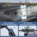 Metal Dash Platform Phone Mount Compatible with 2019 2020 2021 Chevy Silverado & 2019-2021 GMC Sierra - Expandable Multi-Device Phone Holder with Flag Design