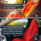 Car Seat Towel Cover, Universal Front Seat Protector for Cars, SUVs and Trucks, Sweat Towel Car Seat Cover for Gym, Yoga, Swimming, Pets and Family Travel, Haute Red, 2 Pack