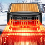 Portable Car Heater & Defroster – 12V 200W Fast Heating and Cooling Fan | Plug In Cigarette Lighter Windshield Defogger,with 360° Rotatable Portable Car Heaters for Vehicle, Car, SUV & RV