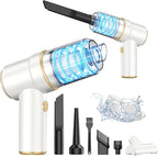 Handheld Car Vacuum Cleaner, 9000PA Vacuum Cleaner & Air Duster, 120W High Power Vacuum Portable Cordless, Hand Held Vacuum Rechargeable with Multi-Nozzles & LED Light for Home, Car, Office