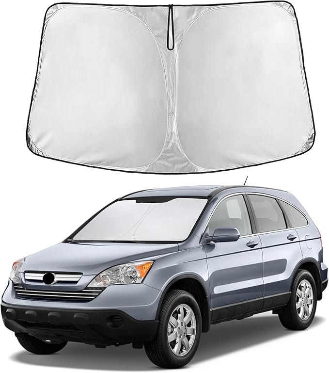 Windshield Sunshade Compatible for Honda CRV 2007-2009 2010 2011, Sun Visor for Front Windshield & Window Sun Shade Cover, UV Heat Blocker & Protector, Car Accessories