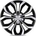 4-Pack Universal Hubcaps Wheel Covers Replacement R15, Steel Wheel Rim Cover for Most Cars Trucks Sedans SUV, 15" 15 in Hub Caps (Silver+Black Color, 15 inch)