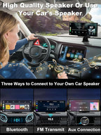 Wireless Carplay Screen for Car, 10.26" Apple Car Play & Android Auto Screen, Car Tablet, Audio Receivers Touchscreen with GPS Navigation/Mirror Link/Siri/FM (No Front & Rear Cameras)