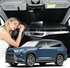 Windshield Sunshade for Toyota Grand Highlander 2024-2026 Sun Shade Windshield 4 Layers Blocks UV Rays Custom Fit Grand Highlander Car Window Shade Windshield Keep Cool Car Accessories