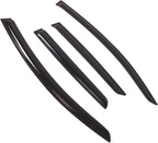 WD2-686 Dark Smoke 4 Pcs Set Window Visor (Outside Mount) Deflector Rain Guard Compatible with 2013-2015 Chevrolet Spark