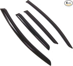 Outside Mount Window Vent Visors Rain Guards Compatible with Chevrolet Spark 2013-2015 | Side Window Wind Deflectors Rain Shields | Smoke Tinted, 4 Pcs Set, DGWV-686