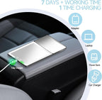 Car Sun Visor Vanity Mirror with Lights,Side with 6 inch 20X Magnifying Mirror,Rechargeable Car Makeup Mirror with 3 Light Modes,Dimmable Touch Led Screen,Black
