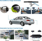 Mini Car Side View Camera/Rear View Camera/Front View Camera | 3-In-1 Car Camera, Rotatable Lens, Paste-On Installation, Flip Image,Mini Size