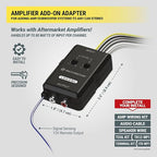 LOC2SL Line Output Converter with Remote Control Knob - 2CH High/Low RCA Converter Car Audio - Ideal for Subwoofer Amp - Line Level Converter for Car Stereo - Easy Installation - Quality Sound