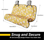 Back Seat Cover for Car Trucks Van SUV Jeep,Waterproof Rear Bench Towel Seat Covers for Dogs and Kids,Automotive Backseat Protector (Chamomile and Yellow)