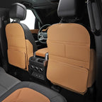 Seat Back Protector,Preventing the Impact of Children Stepping on the Seat Backrest,Beautiful appearance and easy to clean,black (Brown-2 psc)