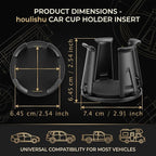 Car Cup Holder Inserts - 2 Pcs Adaptive Clarmping Arm Anti-Spill Stable Drink Holder for Most Vehicles