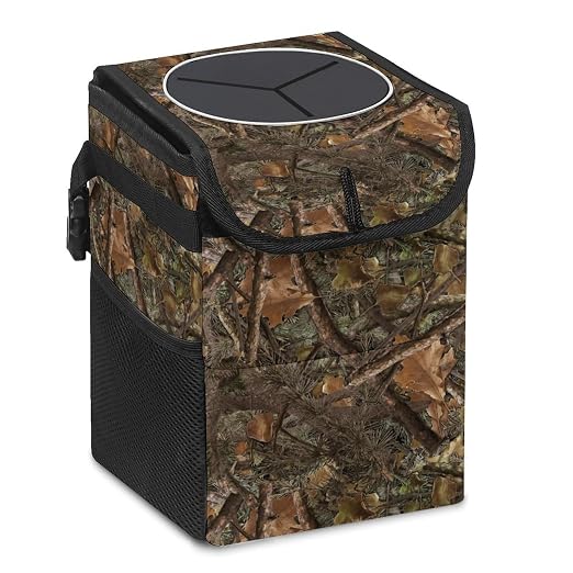 Camouflage Car Trash Can, Waterproof Portable Mini Garbage Bin, Lightweight No-Install Waste Basket for Car Office Home, Cute Multifunctional Car Interior Accessory