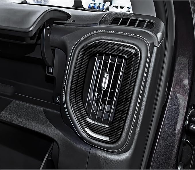 Car Dashboard Side Air Vent AC Outlet Trim ABS Carbon Fiber Interior Decal Cover for 2019-2025 Chevy Silverado/GMC Sierra 1500 | for 2020-2025 Silverado/Sierra 2500 3500 HD Accessories (Style B)
