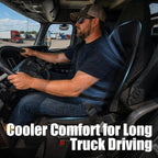 Cooling Car Seat Cover, Cooling Seat Covers For Cars Trucks, 2 Turbon Fans Auto On/Off 12V-24V 3-Speed Air Cooled Seat Cushion, Universal Fit for Summer Truck Office, Non-slip Breathable 3D Mesh