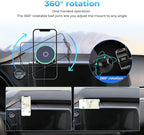 Magnet Phone Mount for Lexus RX RX350 RX350h RX500h 2023-2026 Accessories 14-inch Screen, 360° Rotation for Magsafe Wireless Charger Phone Holder