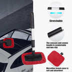 Car Glass Cleaner Wiper,Windshield Cleaning Tool, Microfiber Window Cleaner with Extendable Handle,Auto Glass Wiper Kit(Red Square)