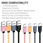 USB C Cable 1ft 4-Pack, 3A Fast Charging USB A to USB C Cord Nylon Braided Compatible with Samsung Galaxy A10e A20 A20S A51, S20 S10 S9 S8, Note 10 9 8, Moto G7 G8,Pixel 3, LG V30…