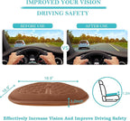 Car Seat Cushion, Comfort Memory Foam Driver Seat Cushion Improve Driving View, Sciatica and Lower Back Pain Relief, Thick Seat Cushions for Car Home Office Chair, Wheelchair - Brown