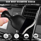 2PCS Car Interior Dust Brush, Soft Scratch Free Auto Detailing Brushes, Universal Vehicle Interior Cleaning Tool for Automotive Dashboard, Air Vents, Leather (Black & White)