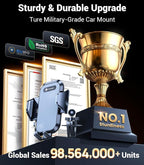 Upgrade Ultra Stable Car Phone Holder Mount【Double Lock Metal Clip】 Universal Air Vent Phone Mount,Mobile Cell Phone Holder for Your Car,for iPhone 17 Pro Max 16 and All Phone