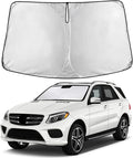 Windshield Sunshade Compatible for Mercedes-Benz GLE Class 2012-2017 2018 2019,(Not Fit for GLE Class Coupe) Sun Visor for Front Window Sun Shade Cover, UV Heat Protector, Car Accessories