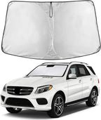 Windshield Sunshade Compatible for Mercedes-Benz GLE Class 2012-2017 2018 2019,(Not Fit for GLE Class Coupe) Sun Visor for Front Window Sun Shade Cover, UV Heat Protector, Car Accessories