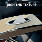Faux Leather Car Tissue Box for Car Interior, Multi-Function Tissue Holder with Visor Clip, Armrest & Back Seat Napkin Organizer, Vehicle Tissue Dispenser Accessories (Beige Hanging)