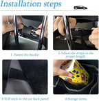Car Trunk Organizer, Backseat Hanging Large Storage with Adjustable Straps, Waterproof Collapsible Cargo Bag with 4 Pockets, Sturdy Space Saver Frees Trunk Floor for SUV, Truck, MPV