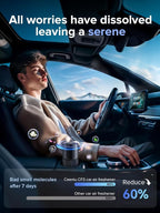 Ceeniu 2024 New Car Air Freshener, Auto ON/Off, Multi-Mode Adjustable, Blue Ambiance Light, 135ml Last 6 Months, Natural French Fragrance, CF3 car fresheners, Roman Holiday