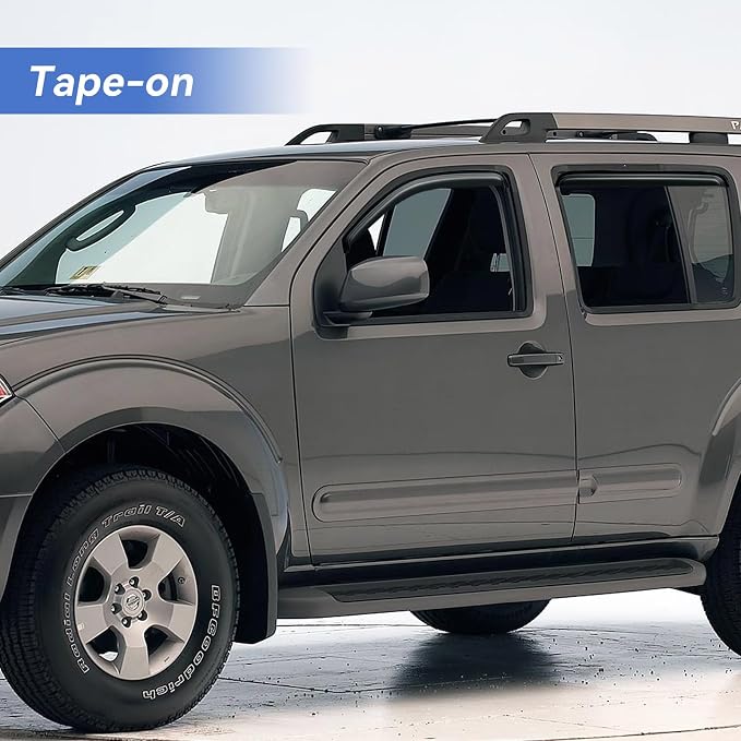 Window Visors Rain Guards Shield for 2005-2012 Nissan Pathfinder, Out-Channel Window Vent Wind Deflectors Visors Shades for 05-12 Nissan Pathfinder