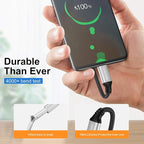 USB to USB C Cable 5 Pack 6FT, A to Type C Fast Charger Cord | 3A braided USB A to C charging cords for iPhone 17 16 15, Samsung Galaxy, LG; 5 pack for home, office, car and travel(Silver)