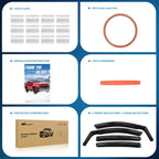 Vent Window Visors for Crosstrek 2018-2023 Impreza Hatchback 2017 2018 2019 2020 2021 2022 2023, in-Channel Rain Guards, Original Window Deflectors-4PCS