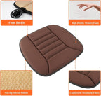 Car Seat Cushion with 1.2inch Comfort Memory Foam, Seat Cushion for Car and Office Chair (Brown)