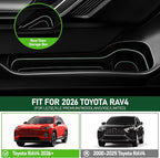 Door Side Storage Tray Compatible with Toyota RAV4/Wildlander 2026 Accessories,4PCS TPE Door Side Insert Tray Set for RAV4,Front & Rear Interior Car Organizer