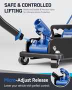 3 Ton Floor Jack, Alloy Steel Hydraulic Car Jack with Quick Lift & Cross-Shape Rubber Pad, 7.1-20.9 Inch Lifting Range for SUV Truck (6600 lbs)