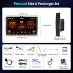 2G+64G for VW Passat Tiguan Golf Jetta T5 EOS Polo Skoda Android Car Stereo with Wireless Carplay Android Auto, 9“ Touch Screen Bluetooth Car Radio Support GPS Navigation WiFi FM SWC+Backup Camera