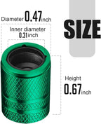 Tire Valve Stem Caps - (4 Pack) Cat Paw Print Metal Air Caps with Plastic Liner, Durable, Corrosion Resistant and Leak-Proof, Universal Fit for Cars, Trucks, Motorcycles, and Bikes - Green