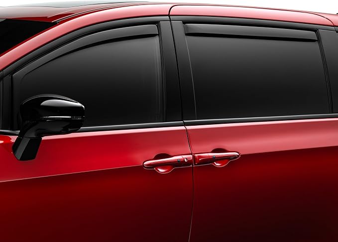 Custom Fit Side Window Deflectors for Chrysler Pacifica Hybrid, Pacifica, Voyager - (82840IM), Dark Tint