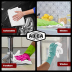 AIDEA Microfiber Cleaning Cloth White 5PK, Microfiber Towels for Cars, Premium Car Cloths, Dusting Cloth Lint Free Cleaning Rags for SUVs, House, Kitchen, Window, Workshops,12×12"