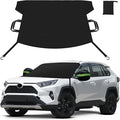 KXQ Car Windshield Cover for Ice and Snow, Enhanced-600D Oxford Fabric Windshield Snow Covers, Windshield Cover for Snow Fits Most Small to Mid-Size Sedans and SUVs (63 x 47.5 Inch)