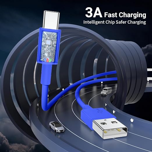 Car CarPlay Cable for iPhone 17, 16, 15 USB C Charger Cord, 3-Pack 3FT USB A to USB C Charging Cable for Apple iPhone 17/17 Pro/Air/16e/16/15 Pro Max/Plus Cord, for iPad Pro/Air,Blue