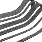 4PCS Bling Car Door Edge Guards Protector, Diamond Auto Side Door Anti-Collision Crash Strip Sticker, Crystals Vehicle Anti-Scratch Bumper Tape, Universal for SUV Truck Pickup (Black)