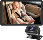 Baby Car Camera 7.2-Inch Monitor: 1080P HD Rear Facing Infant Backseat Camera with Night Vision 360° Rotation Wide Angle USB Plug & Play Anti-Glare Screen for Safe Driving F25