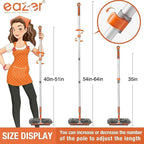 2-in-1 Window Cleaner Tool, 64'' Window Squeegee for Home, Window Cleaning Squeegee Kit with Telescopic Pole, Window Washing Kit with Rotatable Bendable Head(Threaded + Telescopic) - EAW01