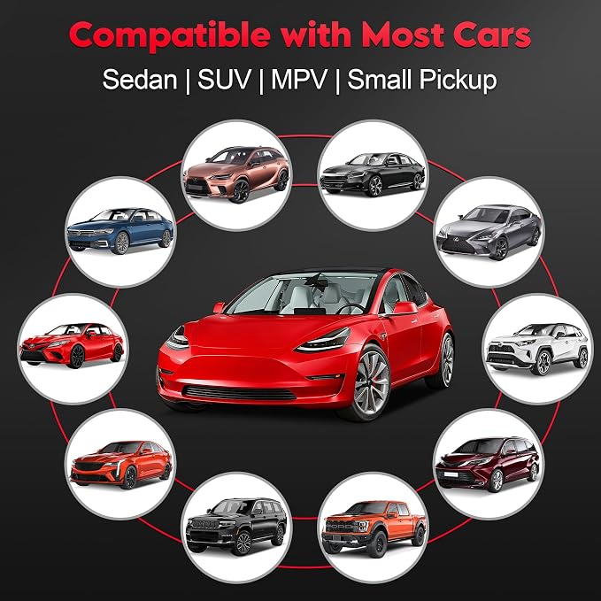 Car Windshield Cover for Ice and Snow - 600D Windshield Snow Cover with Side Mirror Cover Heavy Duty, Standard Winter Frost Hail Protector for Most Car, Truck, SUV, Van and MPV (70 x 50 Inch)