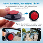 Heart Shaped Blind Spot Mirrors 2pc, 360 Degree Adjustabe HD Glass Blind Spot Mirrors, Frameless Convex Rear View Mirror, for Any Car, Van, SUV and Trucks